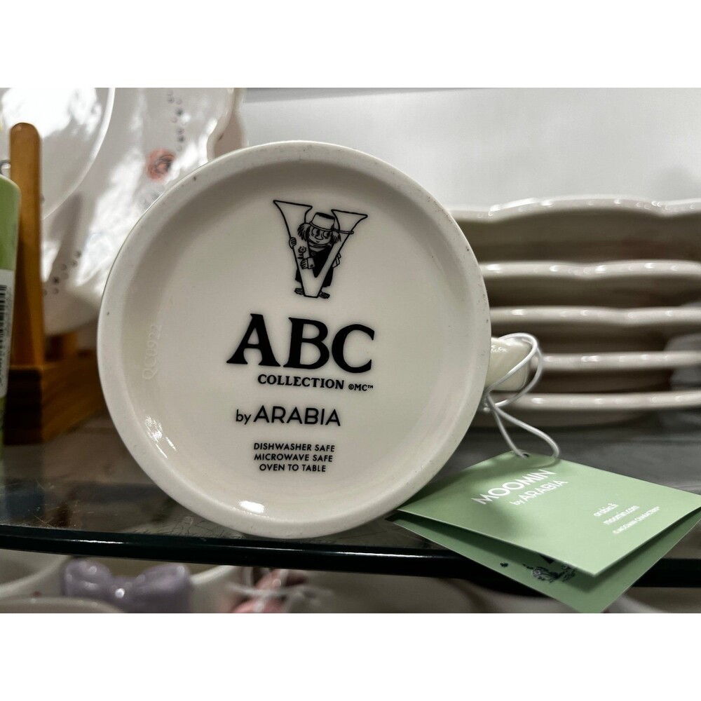 Arabia Moomin Mug 0.4L Alphabet Collection V Tableware Kitchenware Japan New - Picture 7 of 9